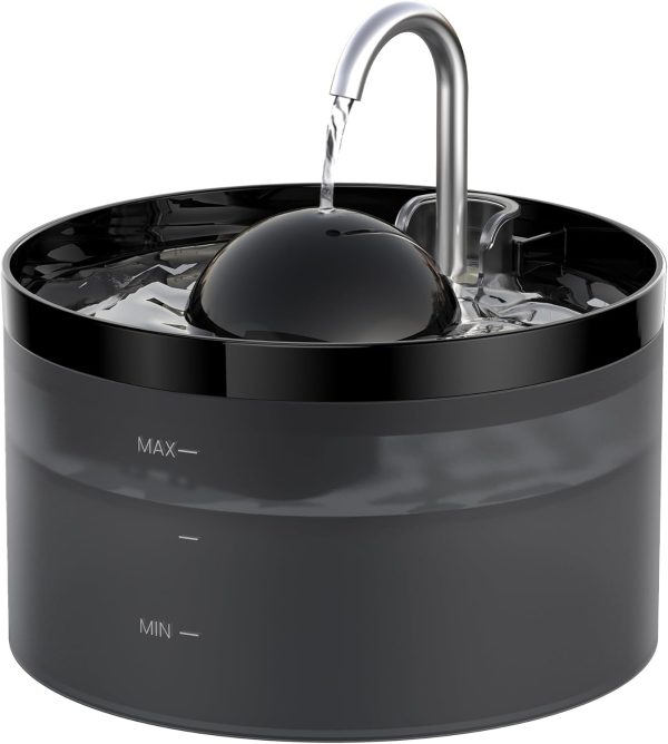 108oZ Cat Water Fountain, Pet Waterer Fountain with Ultra Silent Pump, Activated Carbon Filter Keep Water Fresh, Faucet Design, Anti Sputtering, Suit for All Kinds of Cat