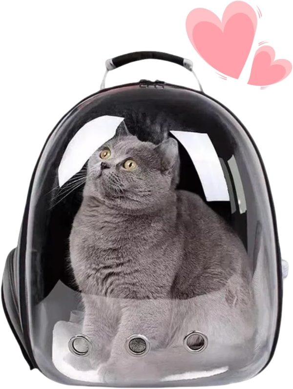 Cat Backpack Bubble, Cats and Dogs Pet Carrier Hard, Suitable for Cats Traveling Cat Bag Carrier, Transparent Outdoor Waterproof Spacecraft Pet Backpack Carrier