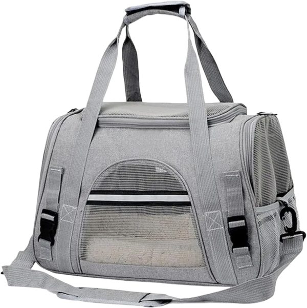 s Luxury Dog & Cat Travel Carrier - Soft-Sided, Zipper Closure, Durable Oxford & Nylon Material Puppy Handbag Carrier - Portable, Lightweight & Comfortable Small Pet Carrier Bag