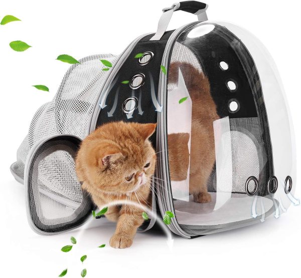 Cat Carrier Backpack, Bubble Expandable Backpack Carrier, Pets and Small Dogs,Airline-Approved, Designed for Travel, Hiking, Walking & Outdoor Use