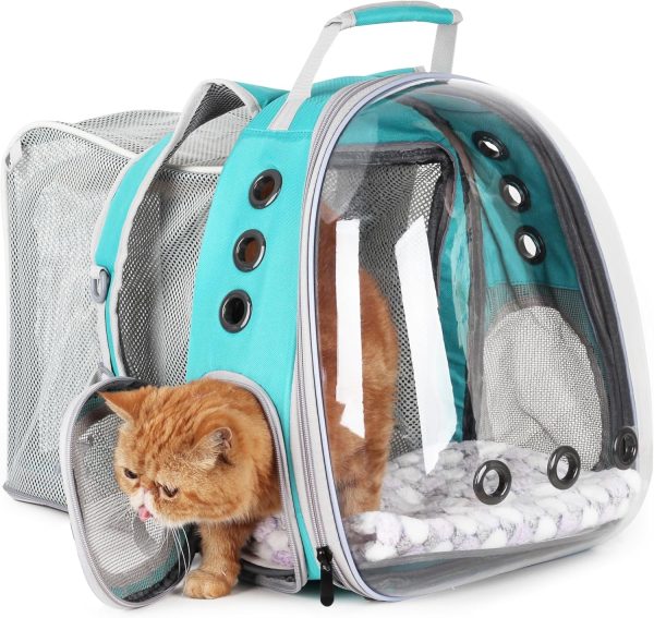 Cat Carrier Backpack, Bubble Expandable Backpack Carrier, Pets and Small Dogs,Airline-Approved, Designed for Travel, Hiking, Walking & Outdoor Use